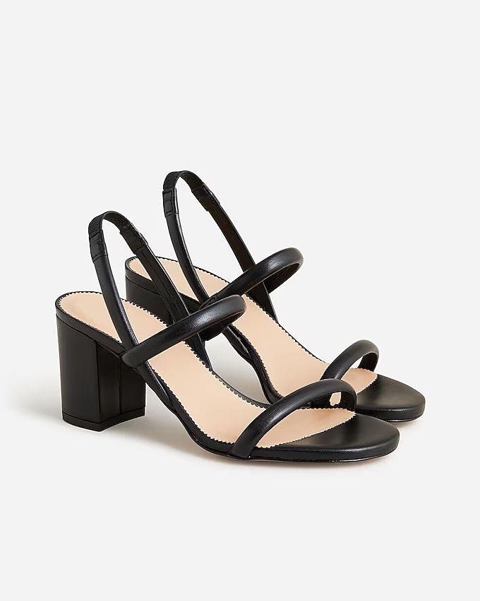 Lucie slingback block-heel sandals in leather | J.Crew US