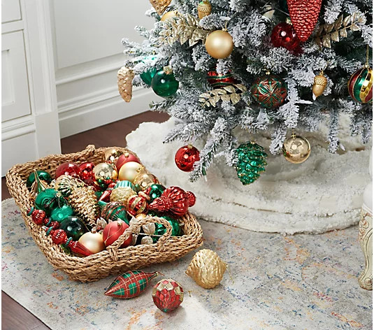 Scott Living Tree in a Box 86 Piece Ornament Set | QVC