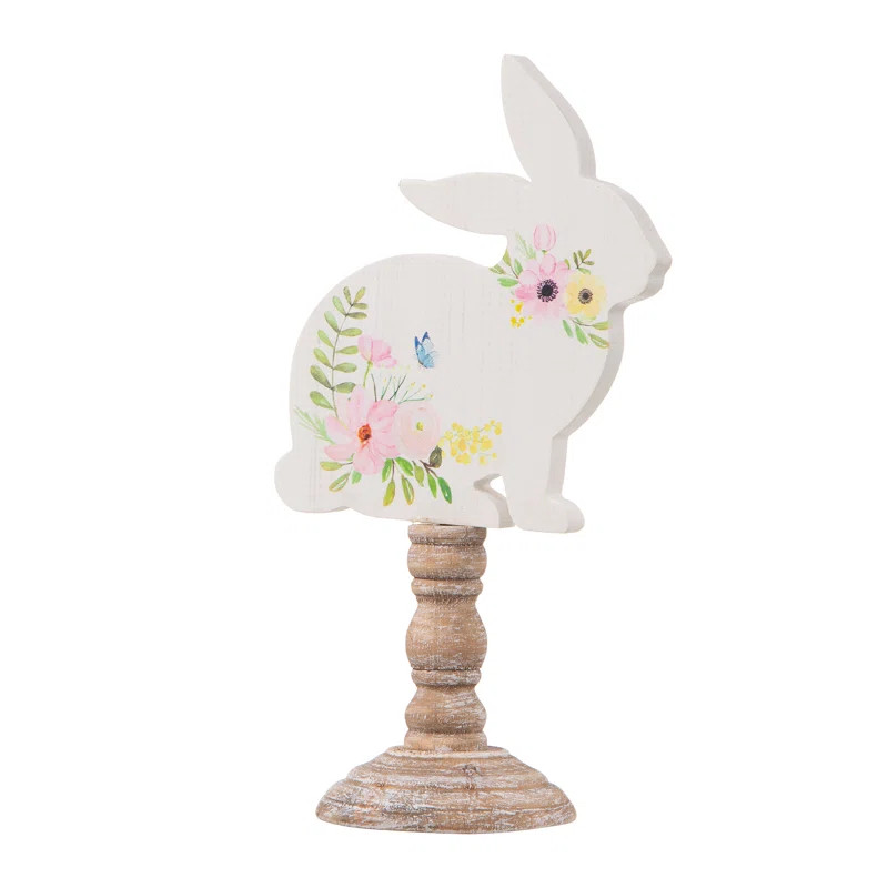 2 Piece Easter Wooden Bunny Table Decor Set | Wayfair North America