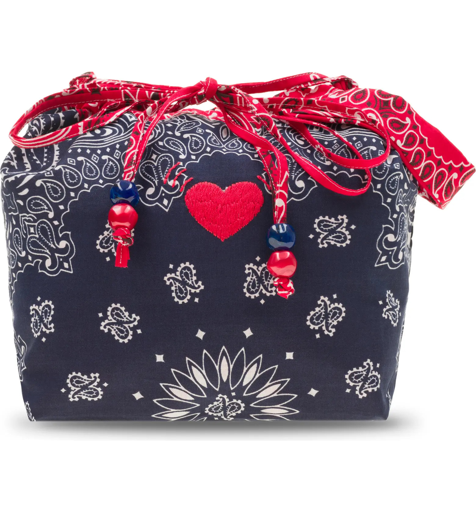 Maxi Embroidered Bandana Bucket Bag | Nordstrom