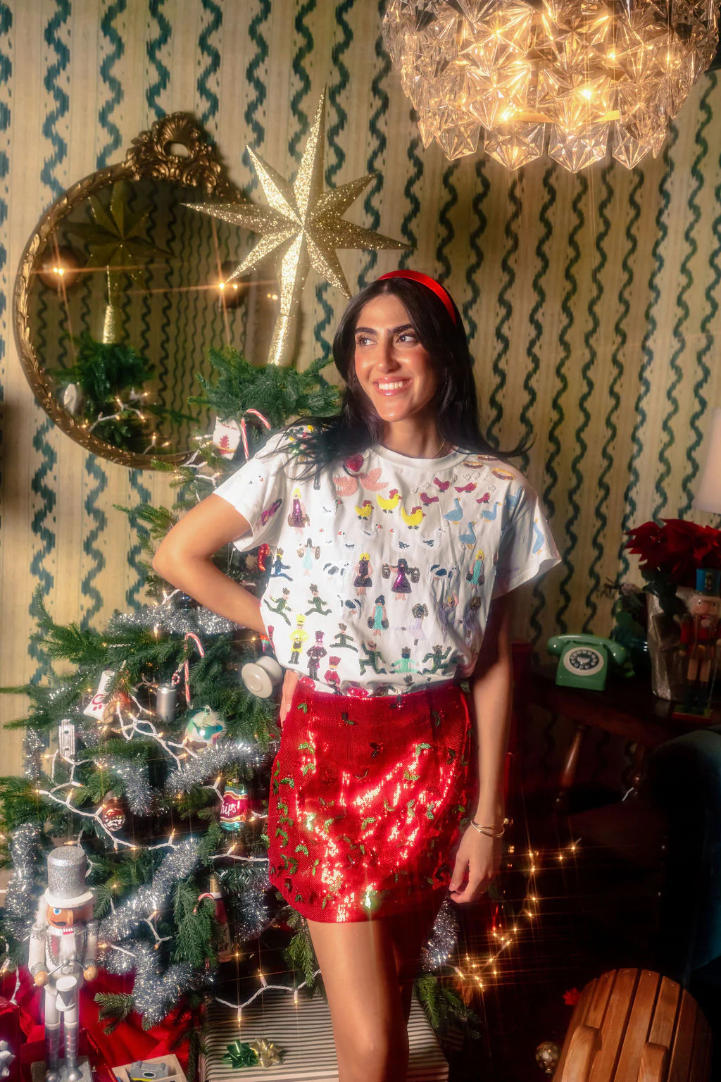 White 12 Days of Christmas Oversized Tee | Queen of Sparkles