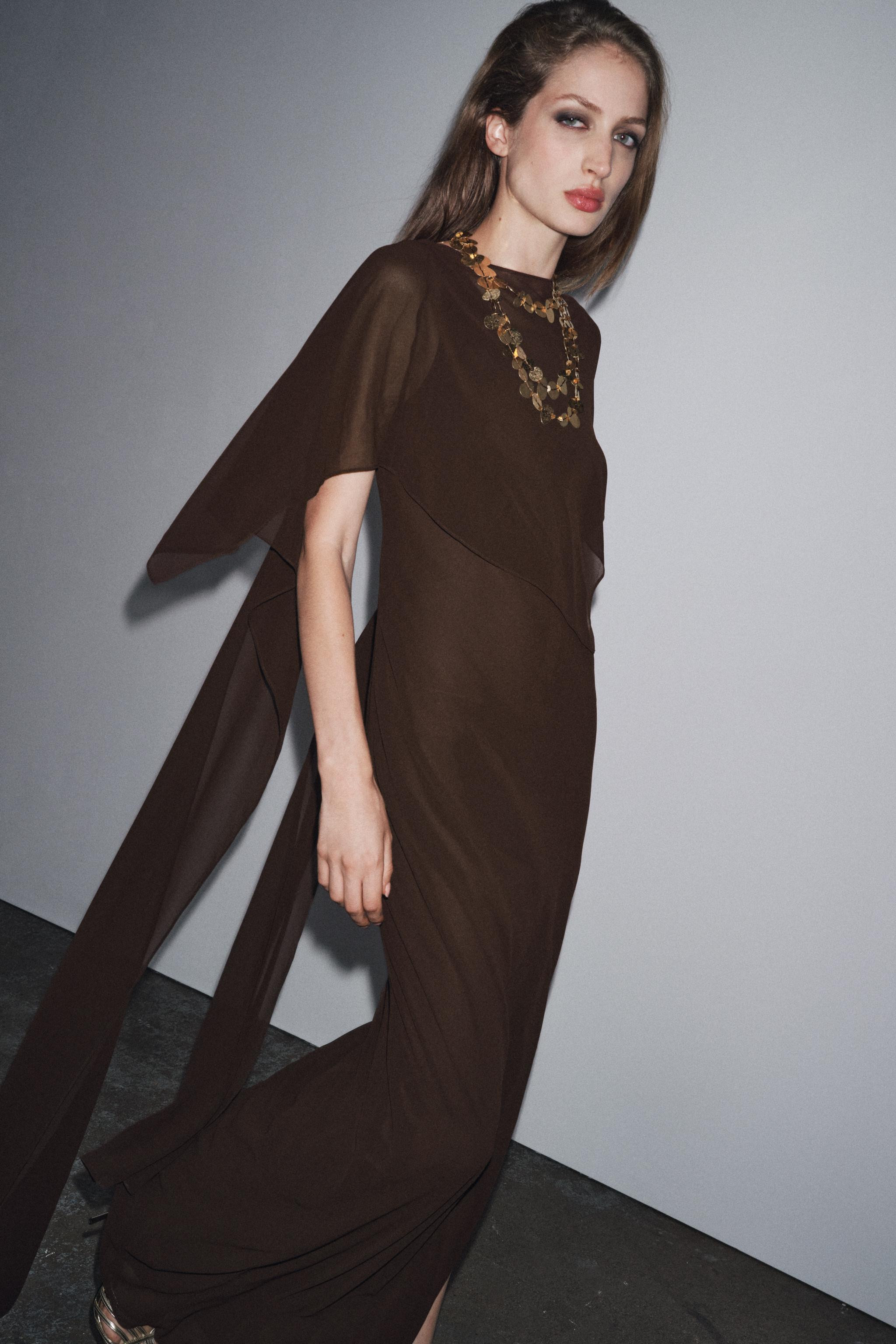 LIMITED EDITION ASYMMETRIC CAPE DRESS | Zara US