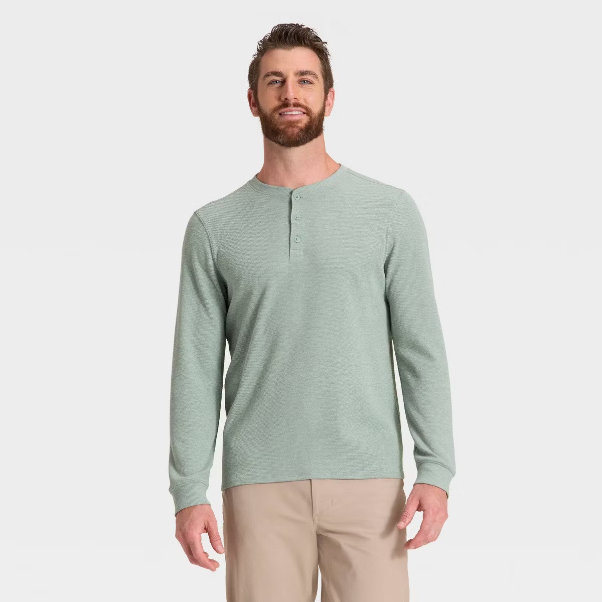 Men's Waffle Henley Shirt - All In Motion™ | Target