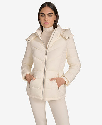 Women's Short Zip Front Puffer Jacket | Macy's