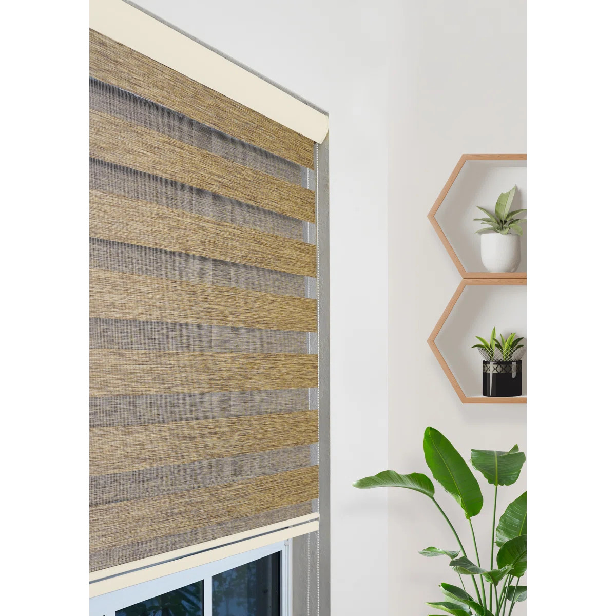 Custom-Cut Size Zebra Blinds for Indoor Windows Light Filtering & Room Darkening Roller Shades ( ... | Wayfair North America