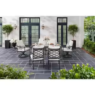Home Decorators Collection Wakefield 7-Piece Aluminum Outdoor Dining Set with Performance Acrylic... | The Home Depot