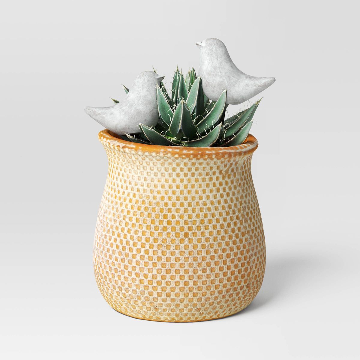 Antique Finish Ceramic Indoor Outdoor Novelty Planter 1 Planter Pot Cream - Threshold™ | Target
