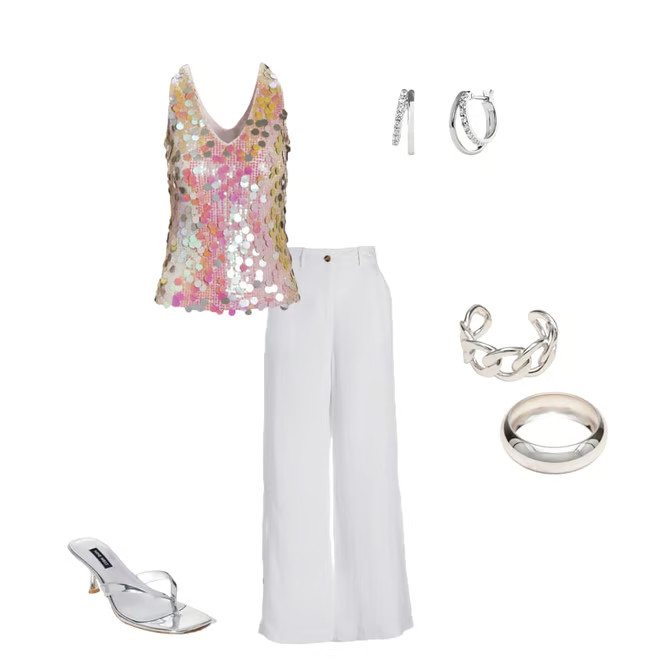 Paillette Sequin Tank - Rose Gold | Boston Proper | Boston Proper