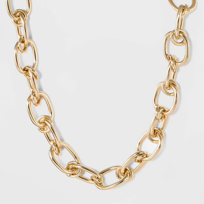 Thick Chain Link Necklace - A New Day™ Gold | Target