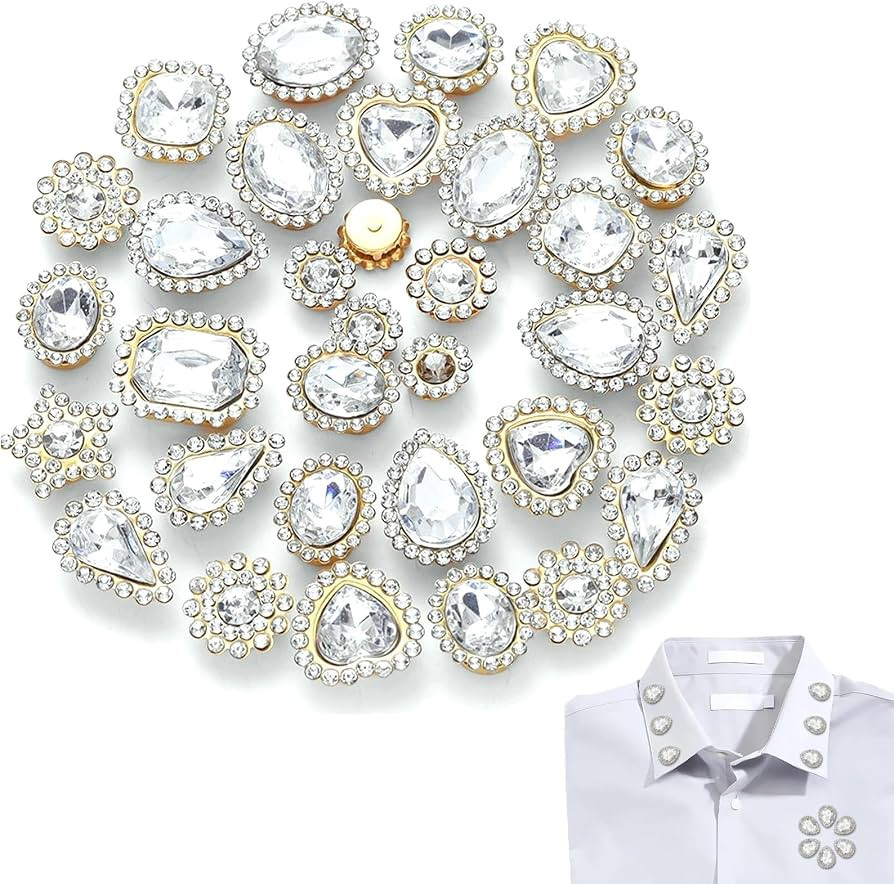 Colorful Crystal Sew on Rhinestones 50pcs Mixed Shapes Crystal Glass with Metal Base Craft Jewels... | Amazon (US)