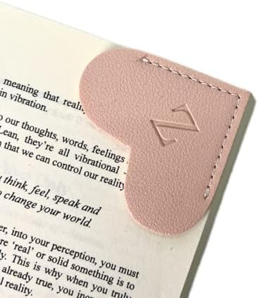 Personalized Leather Book Marks, Heart Bookmark, Unique Cute Handmade Letter Bookmarks Accessorie... | Amazon (US)