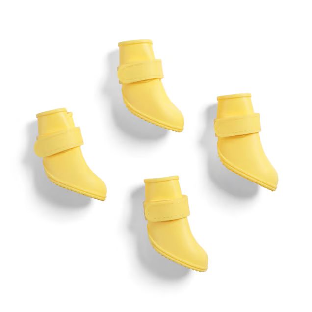 YOULY The Nature Lover Yellow Waterproof Silicone Dog Boots, X-Small | Petco