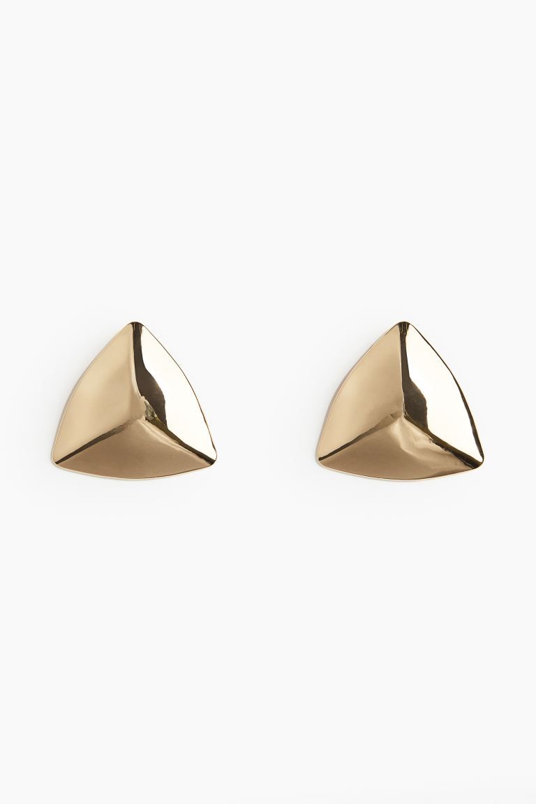 Triangular Stud Earrings - Gold-colored - Ladies | H&M US | H&M (US + CA)