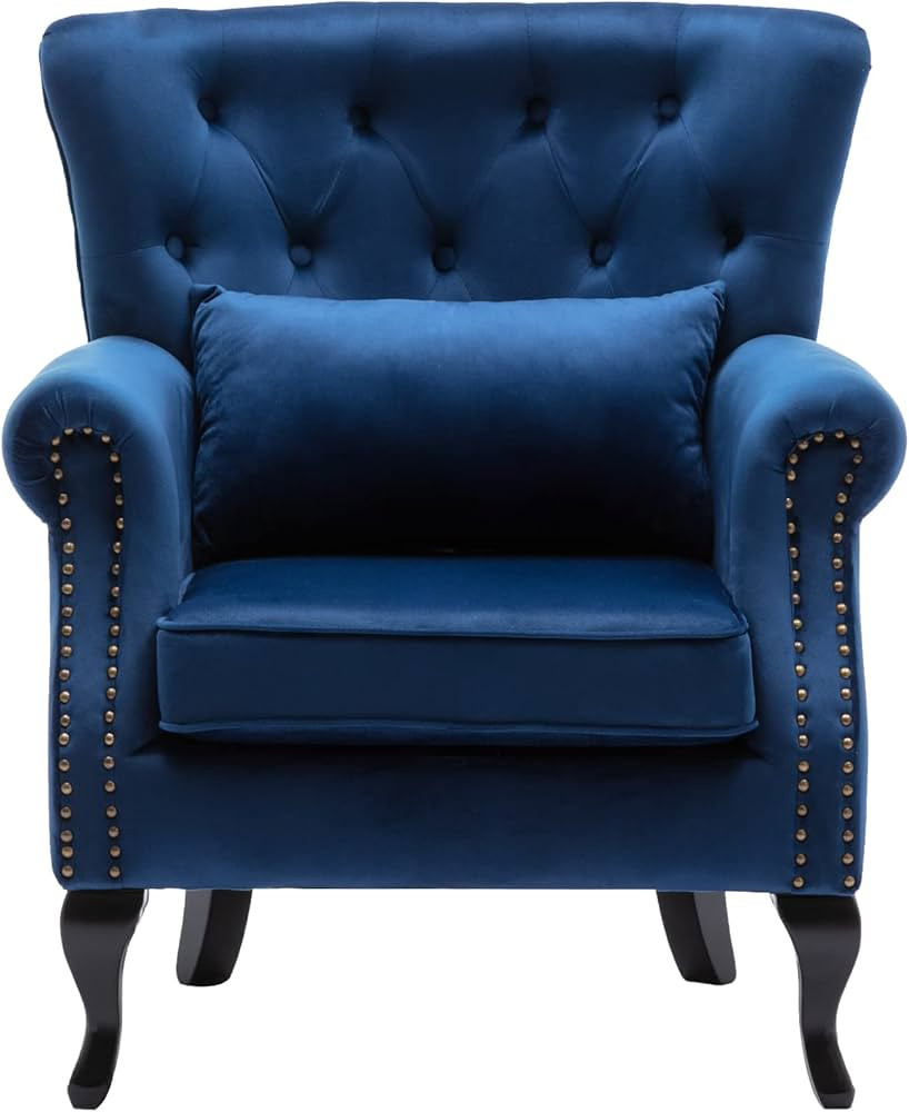 chairus Mid-century Modern Accent Chair Comfy Tufted Single Sofa Chair Wingback Armchair with Pil... | Amazon (US)