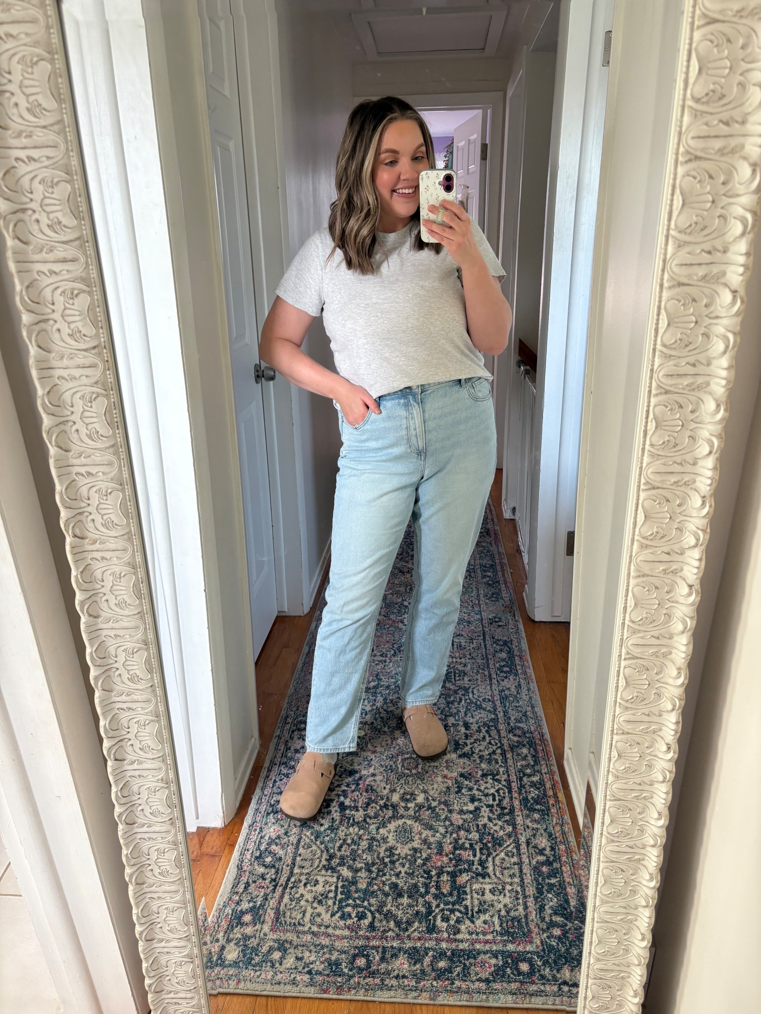 Loving these light washed, non-distressed mom jeans. Perfect for an everyday casual outfit. 

Top- XL 
Jeans - 14



#LTKootd #LTKFindsUnder50 #LTKmomlife