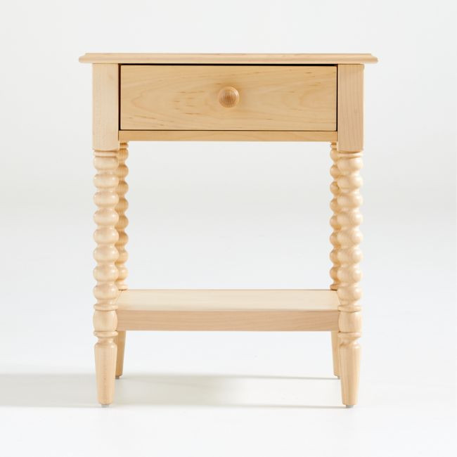 Jenny Lind Maple Wood Spindle Kids Nightstand with Drawer | Crate & Barrel