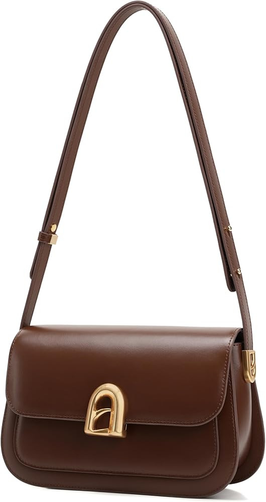 Amazon.com: LA'FESTIN Leather Shoulder Bag For Women - Adjustable Strap Crossbody Purses For Wome... | Amazon (US)