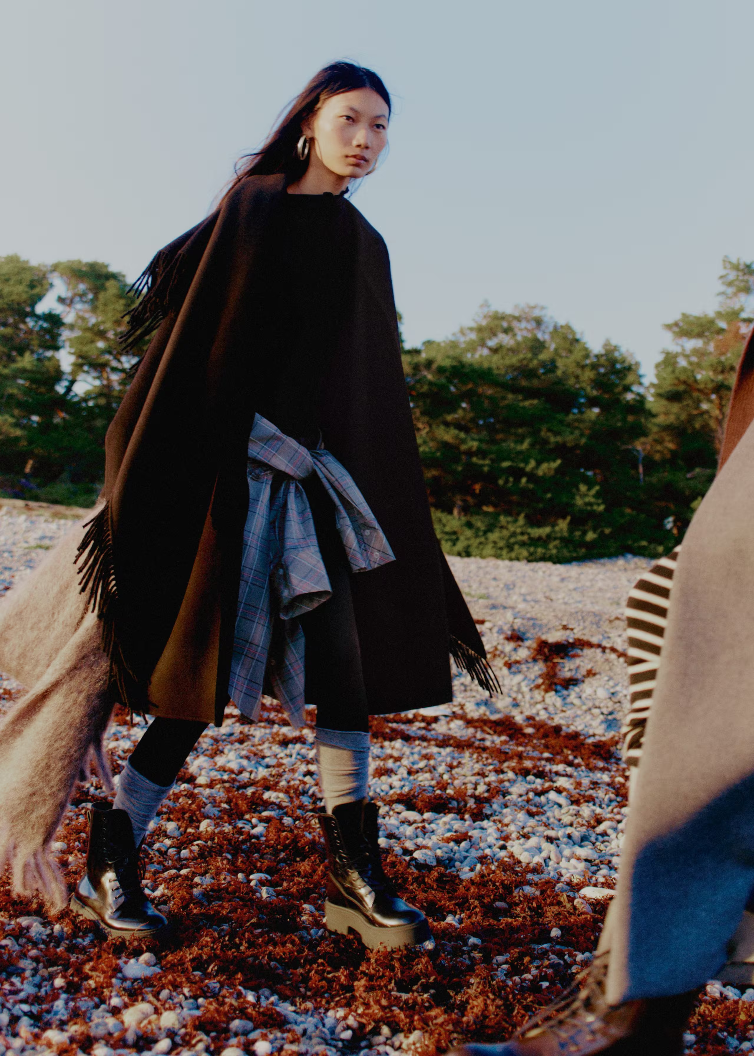 Fringed Shawl Wool Coat | & Other Stories UK