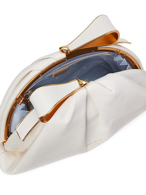 Leather Bow Clutch | Saks Fifth Avenue