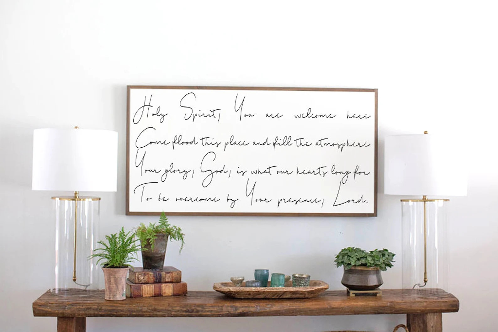 Holy Spirit (Horizontal) framed wood sign | Etsy (US)