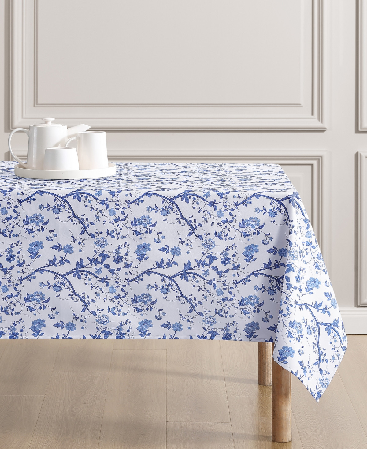 Laura Ashley Easy Care Pattern Tablecloth, 60" x 102" - Charlotte | Macy's