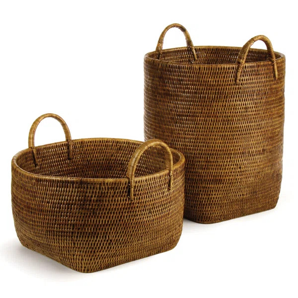 Burma Handmade Metal General Basket Set | Perigold