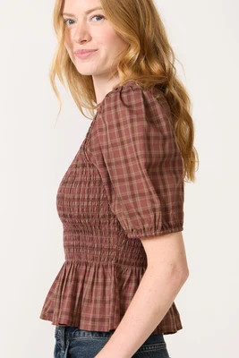 RAILS Women's Zane Top, Size XS, Espressoolive Brown | Evereve