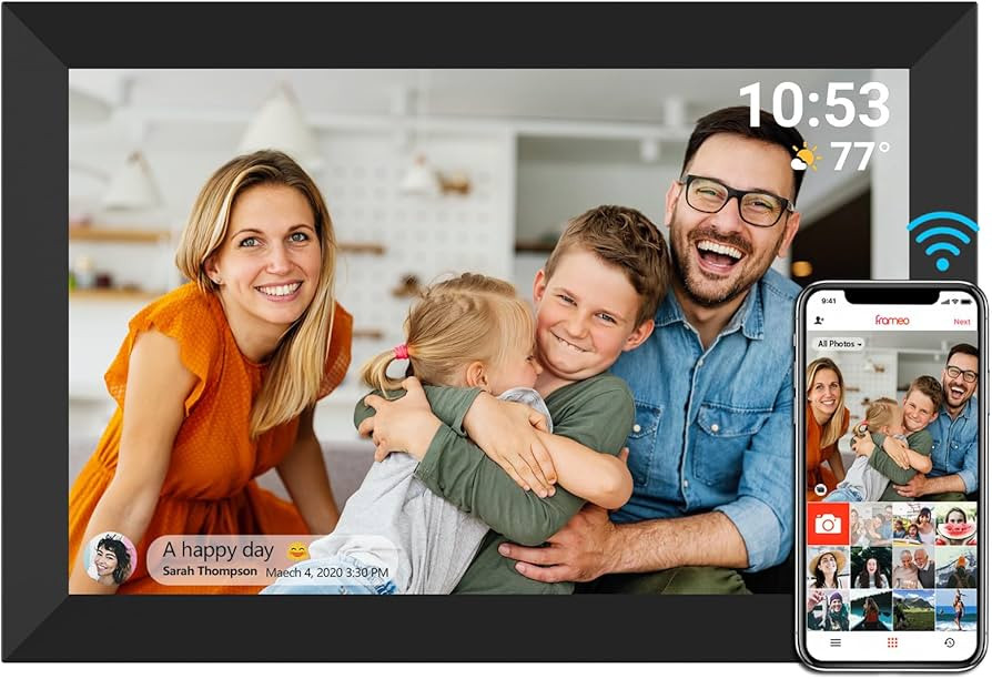FRAMEO Digital Photo Frame WiFi 32GB 10.1 Inch 1280x800 IPS Touch Screen Digital Picture Frame Ea... | Amazon (US)