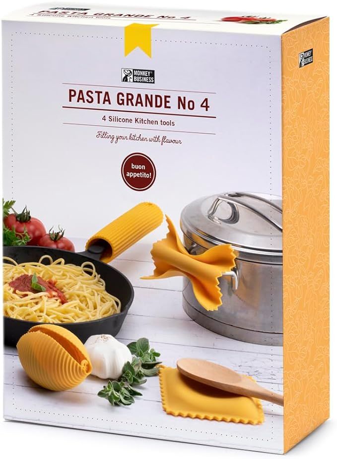 Monkey Business Silicone Kitchen Tools in Gift Box/ 4 Big Pasta shaped kitchen gadgets/Farfalloni... | Amazon (US)
