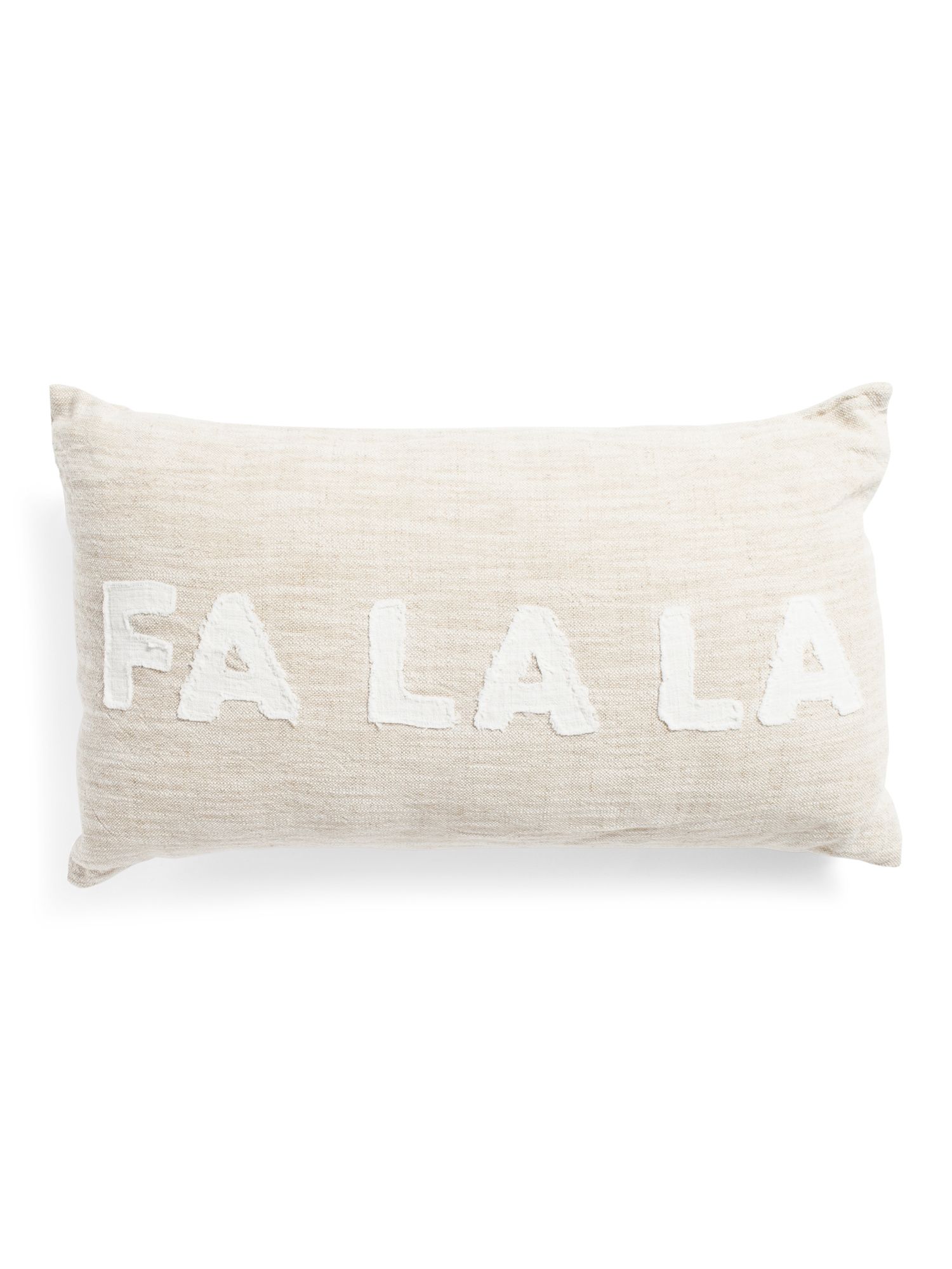 Made In India 14x24 Linen Falala Applique Pillow | TJ Maxx