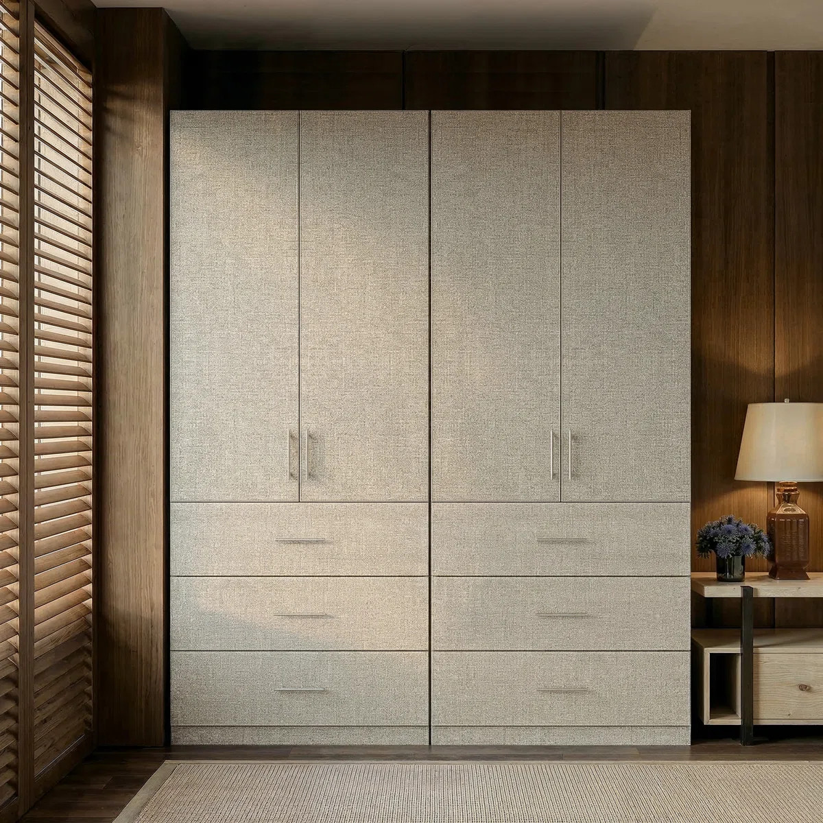 77.1'' H Linen-Textured 2-Door Armoire | Wayfair North America