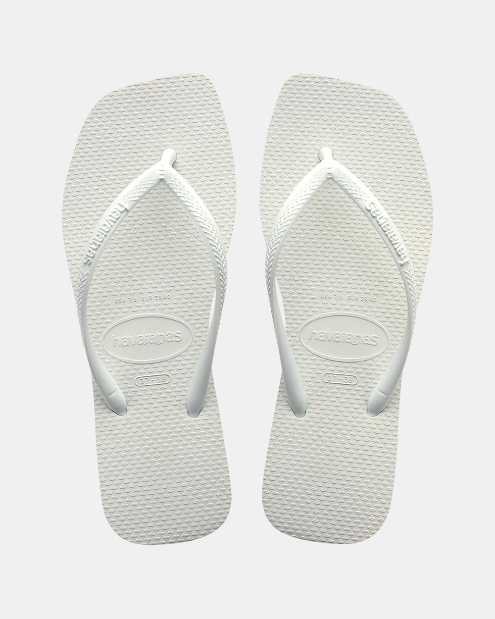 Havaianas - Slim Square Solid   Women's - All thongs (White) Slim Square Solid - Women's | THE ICONIC (AU & NZ)
