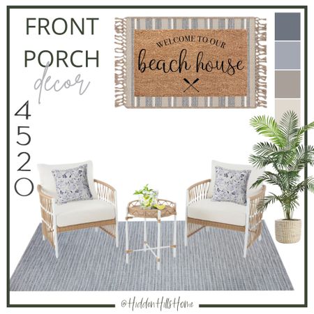 Front porch decor for spring, spring home decor, beach house front porch, coastal decor, outdoor furniture #outdoor #homedecor #spring

#LTKhome #LTKsalealert #LTKSeasonal