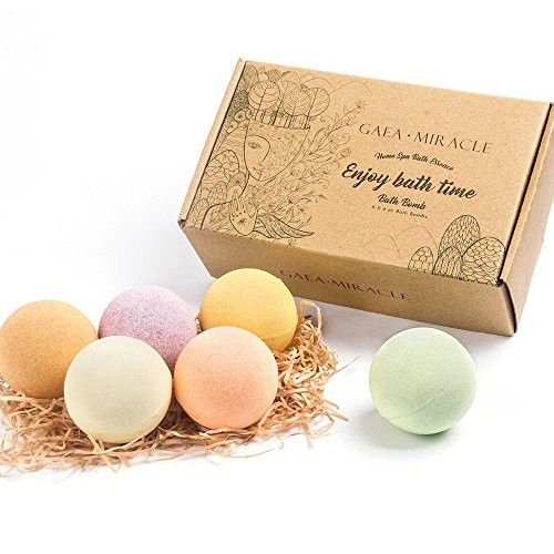 Bath Bombs Gift Set - GAEA MIRACLE Handmade SPA Bombs Fizzing with Organic and Natural Ingredients-S | Amazon (US)