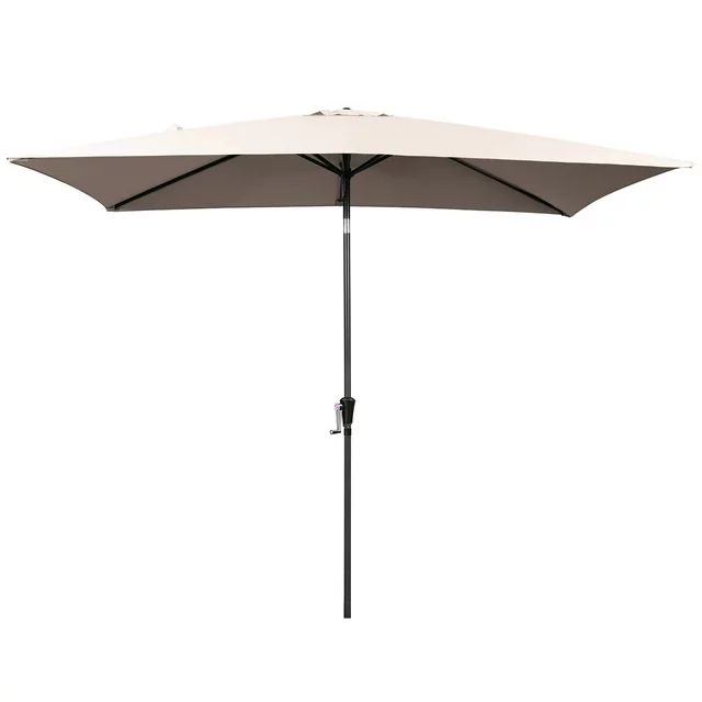 Serwall 6.5' x 10' Rectangular Patio Umbrellas, Outdoor Umbrella for Chair, Beige | Walmart (US)