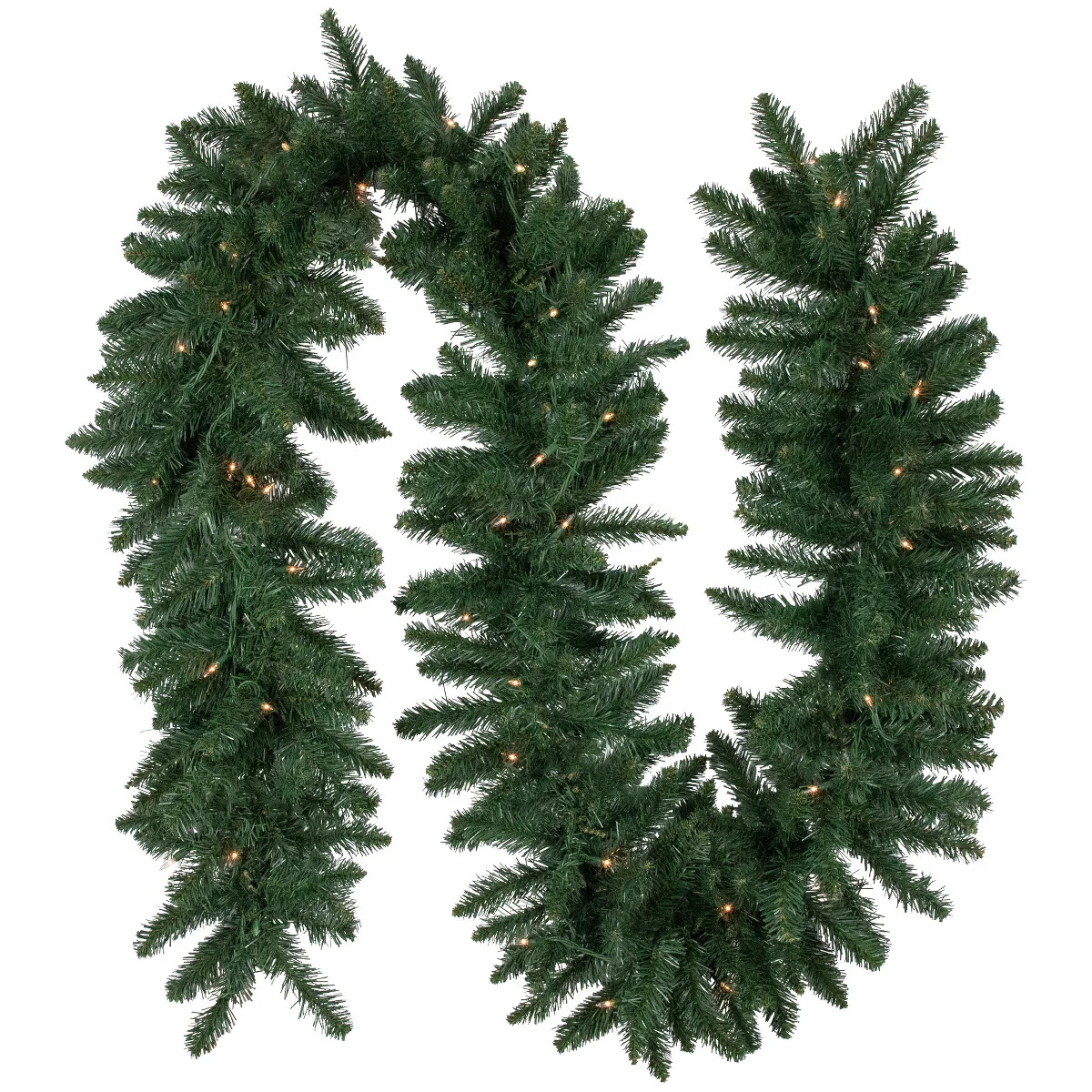 Northlight 9' x 12" Pre-Lit Buffalo Fir Artificial Christmas Garland - Clear Lights | Target