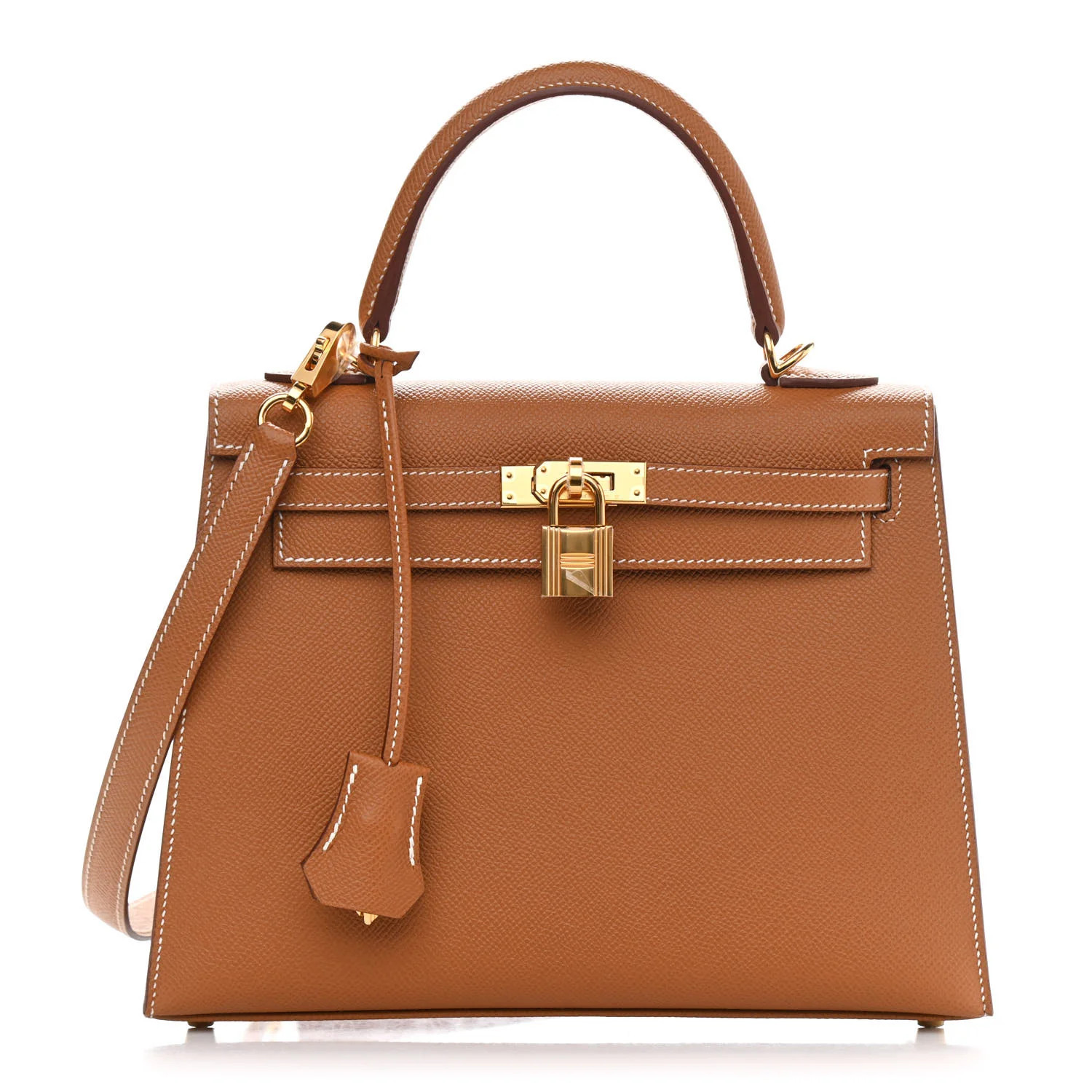 HERMES Epsom Kelly Sellier 25 Gold | FASHIONPHILE | Fashionphile