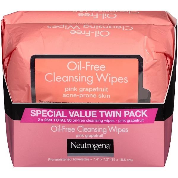 Neutrogena Pink Grapefruit Oil-Free Cleansing Wipes Twin Pack | Ulta Beauty | Ulta