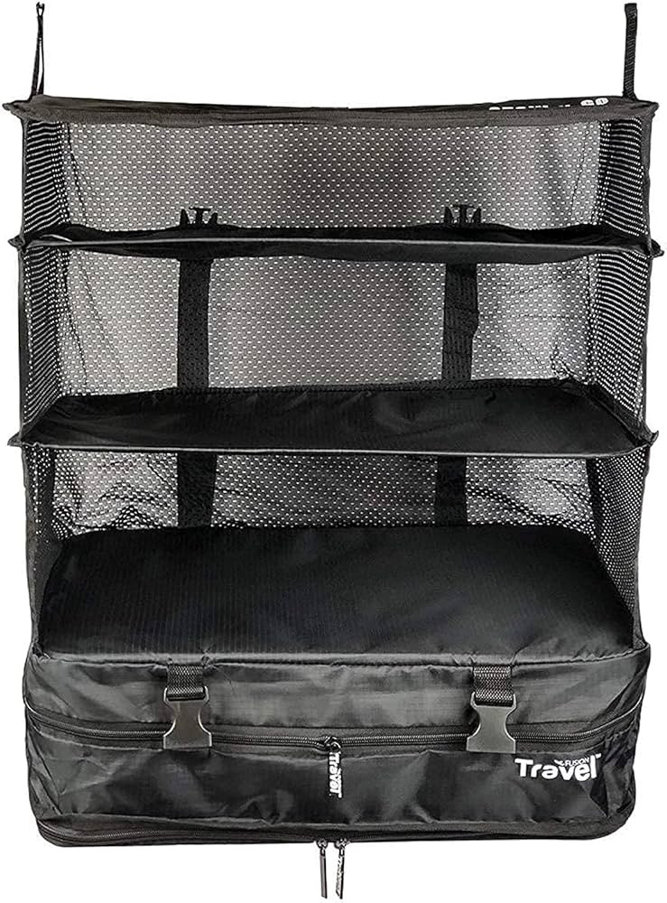 Grand Fusion Stow-N-Go Portable Hanging Travel Shelves, Packing Organizer for Luggage. Carry on C... | Amazon (US)