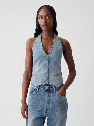 Denim Halter Vest | Gap (CA)