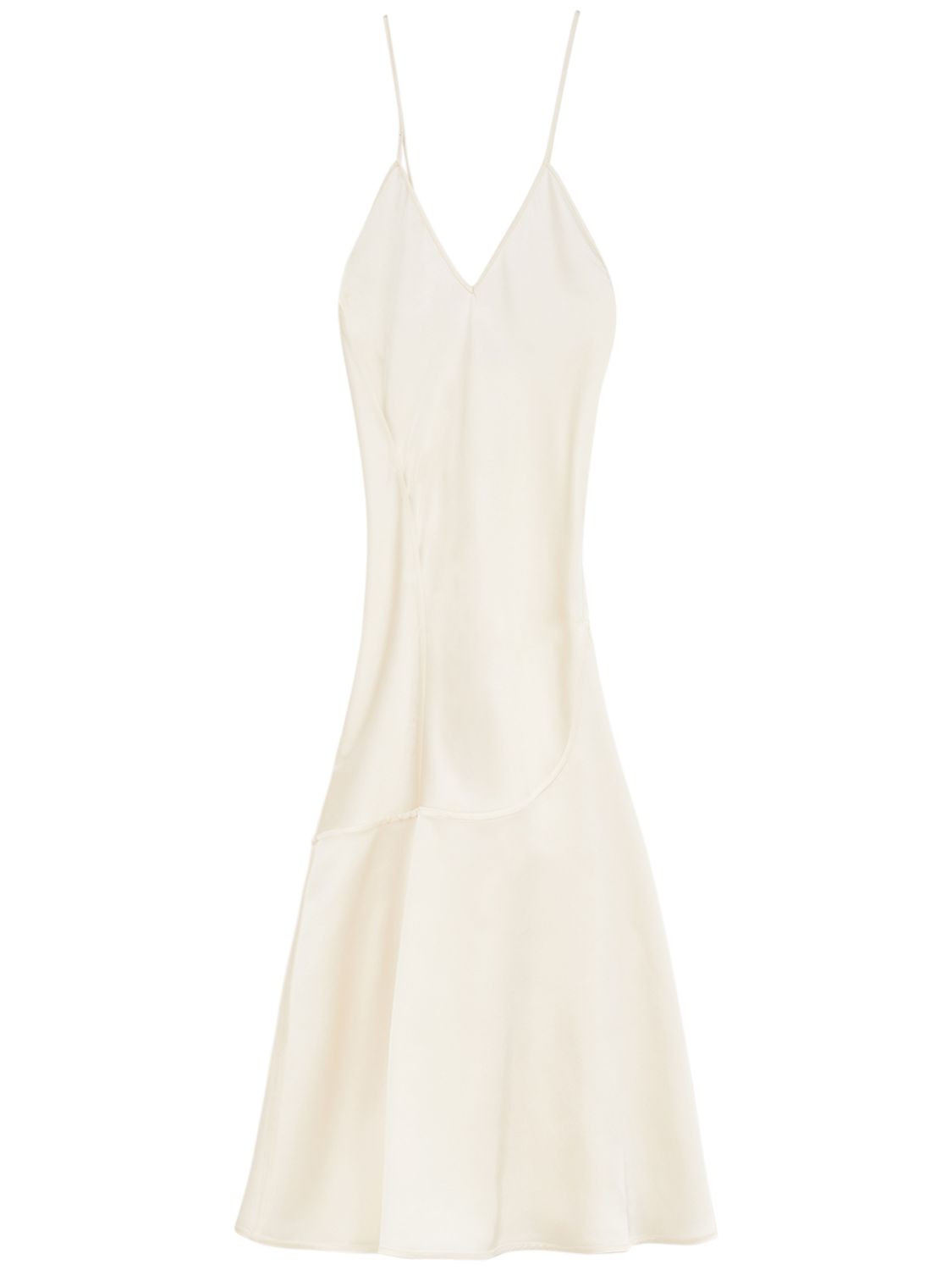 Fluid Viscose Satin Midi Slip Dress | Luisaviaroma