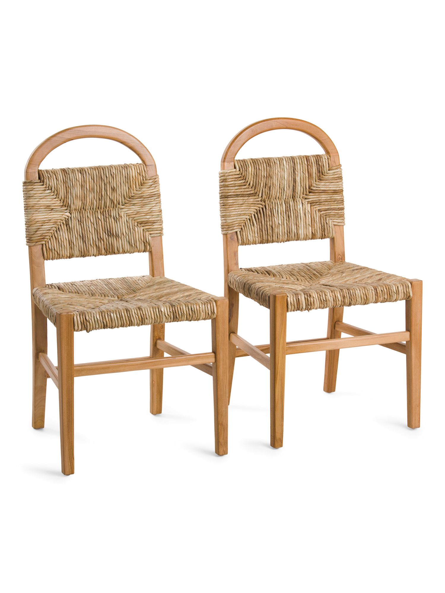 Set Of 2 Teak Wood Cane Dining Chairs | Kitchen & Dining Room | Marshalls | Marshalls