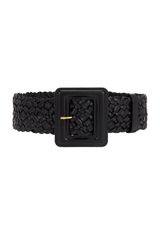 Saint Laurent Woven Leather Belt in Black | FWRD 