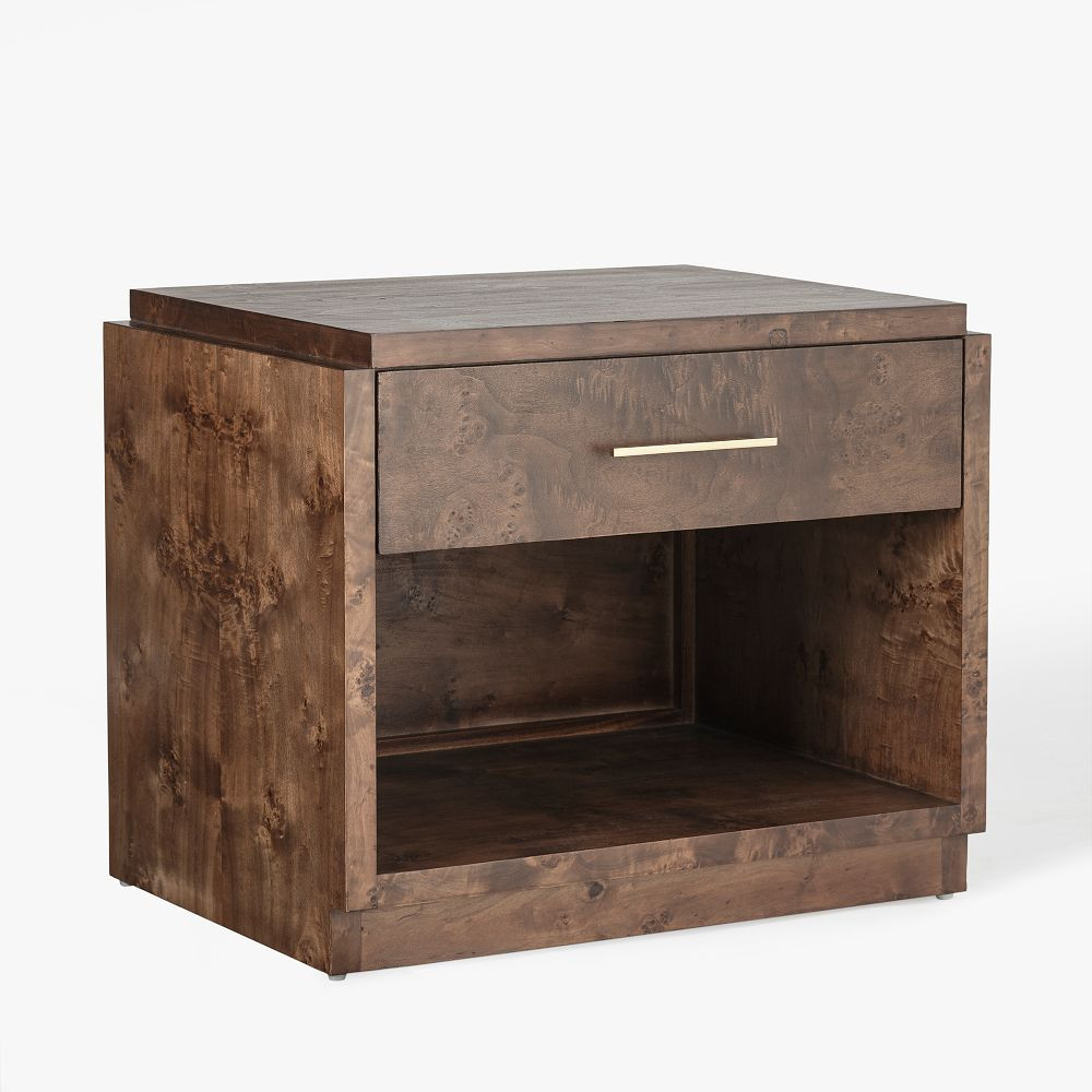 Finlo Burled Wood Nightstand (28") | West Elm (US)