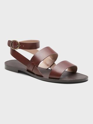 Leather 3-Strap Sandal | Banana Republic (US)