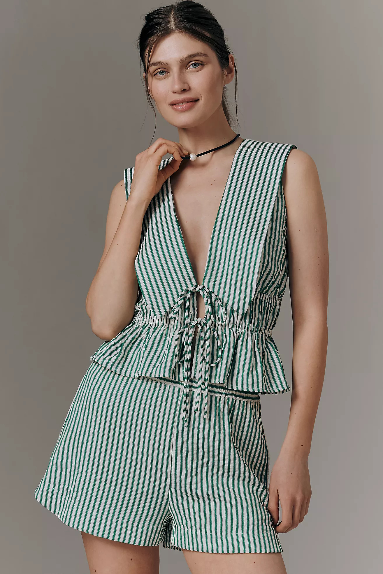 WAYF Seersucker Shorts | Anthropologie (US)