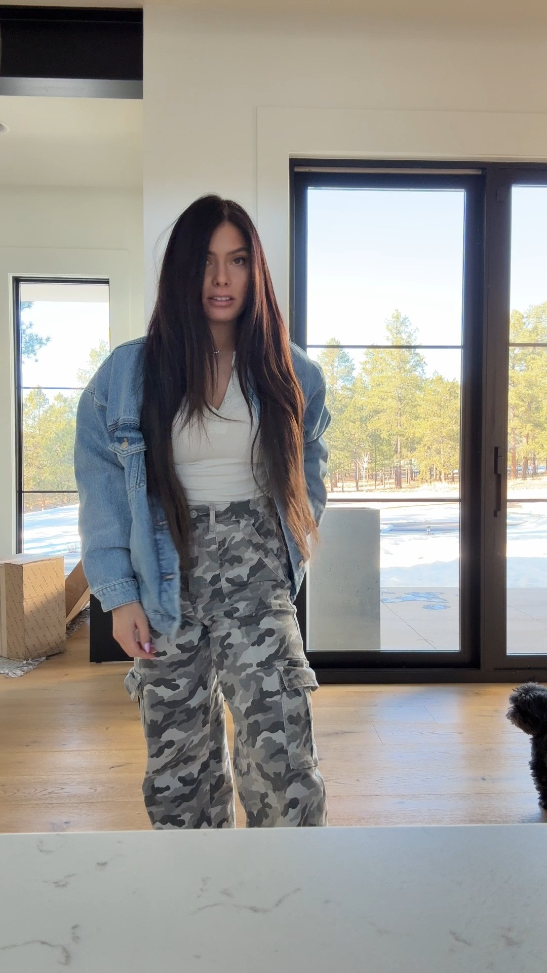 Wearing camo cargo pants from Hidden. They are under $100 and so comfortable. I love this casual long sleeve, I have it in multiple colors. Oversized jean jacket was the perfect layer for this sunny day. 

 

#LTKWatchNow #LTKHome #LTKStyleTip