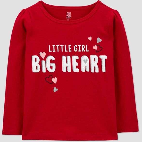 Toddler Girls' Valentine's Day Big Heart T-Shirt - Just One You® made by carter's Red | Target