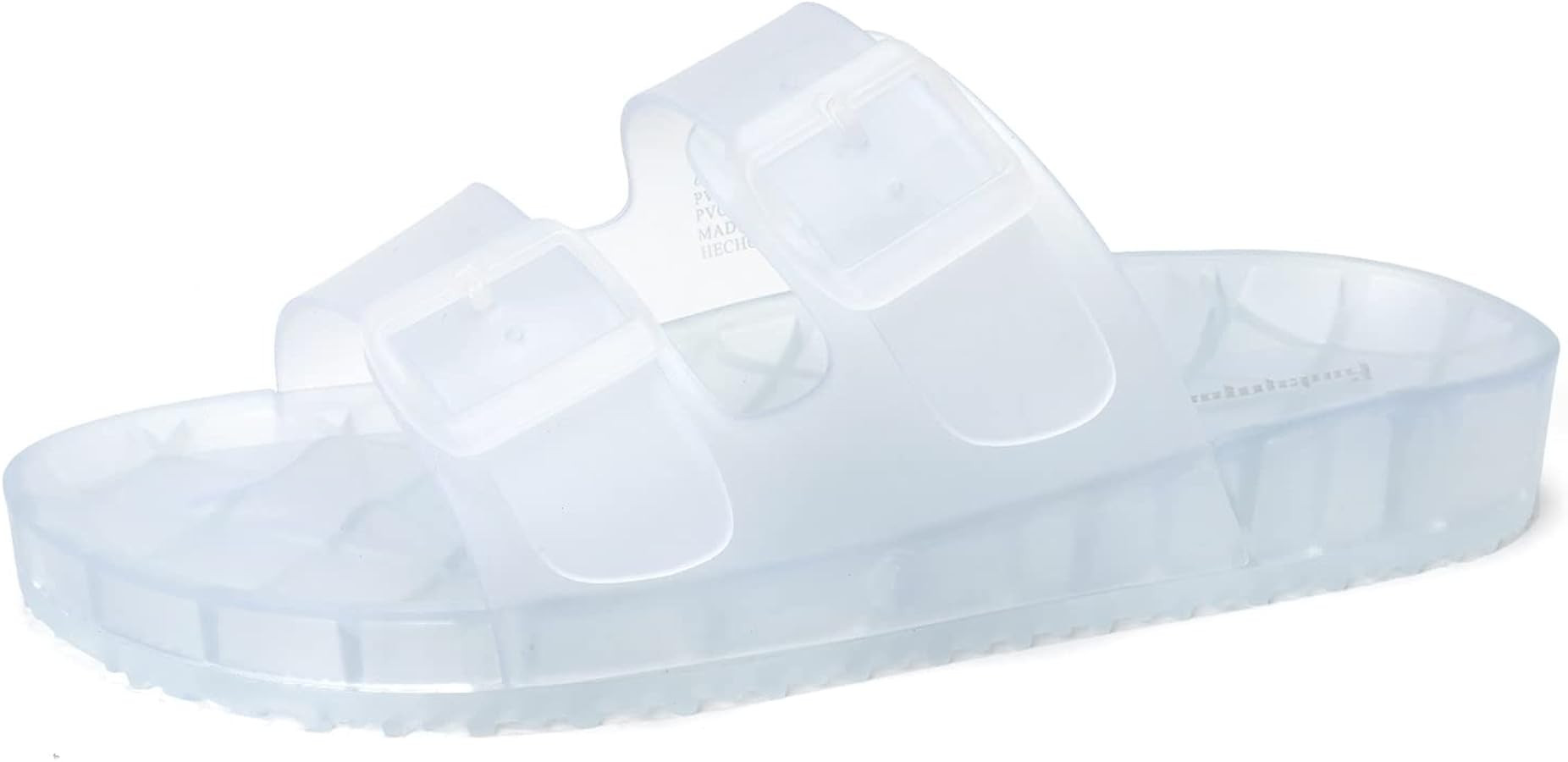 FUNKYMONKEY Women's Comfort Slides Double Buckle Adjustable EVA Flat Sandals | Amazon (US)