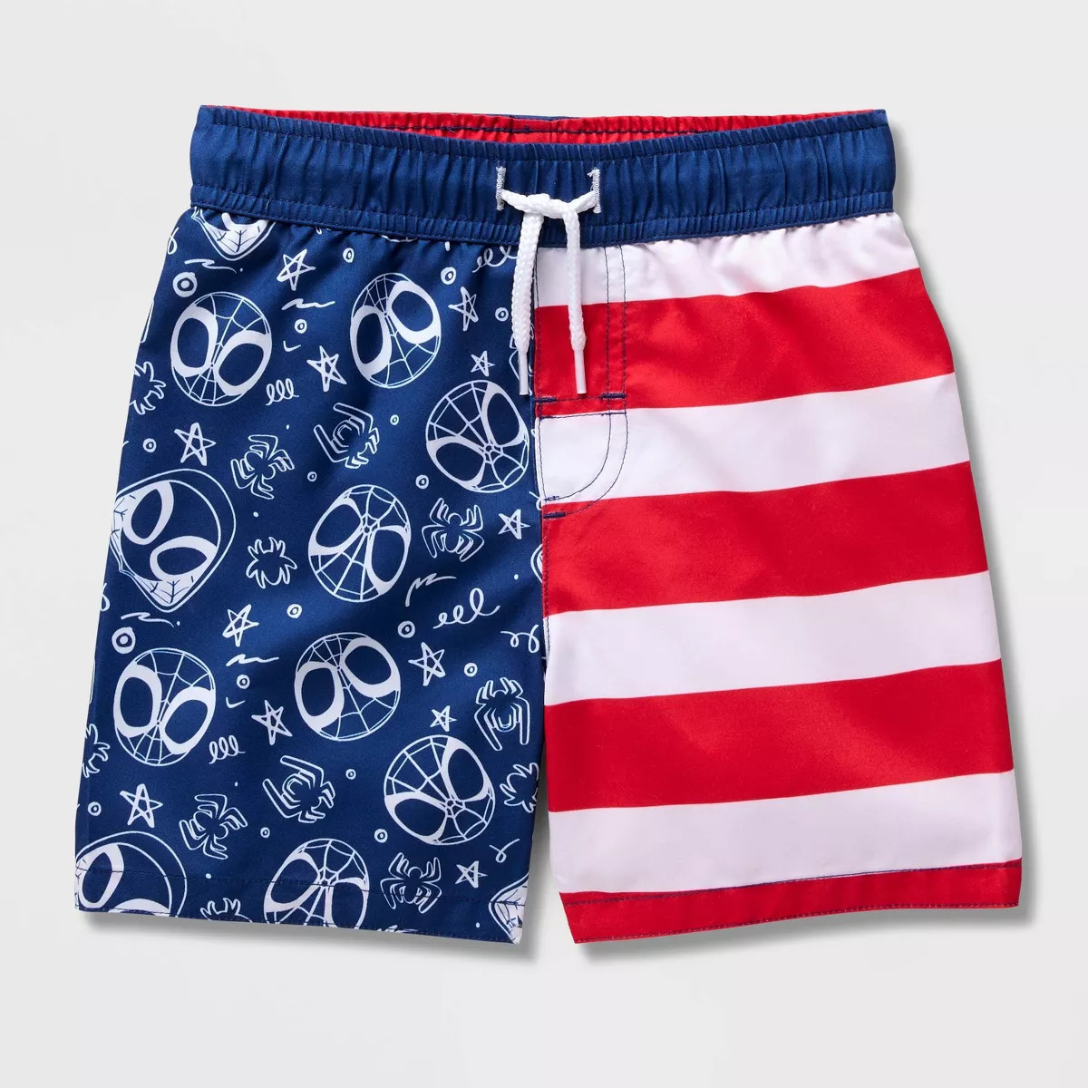Toddler Boys' Spidey and Friends Americana Flag Swim Trunks - Red/Blue 12M | Target